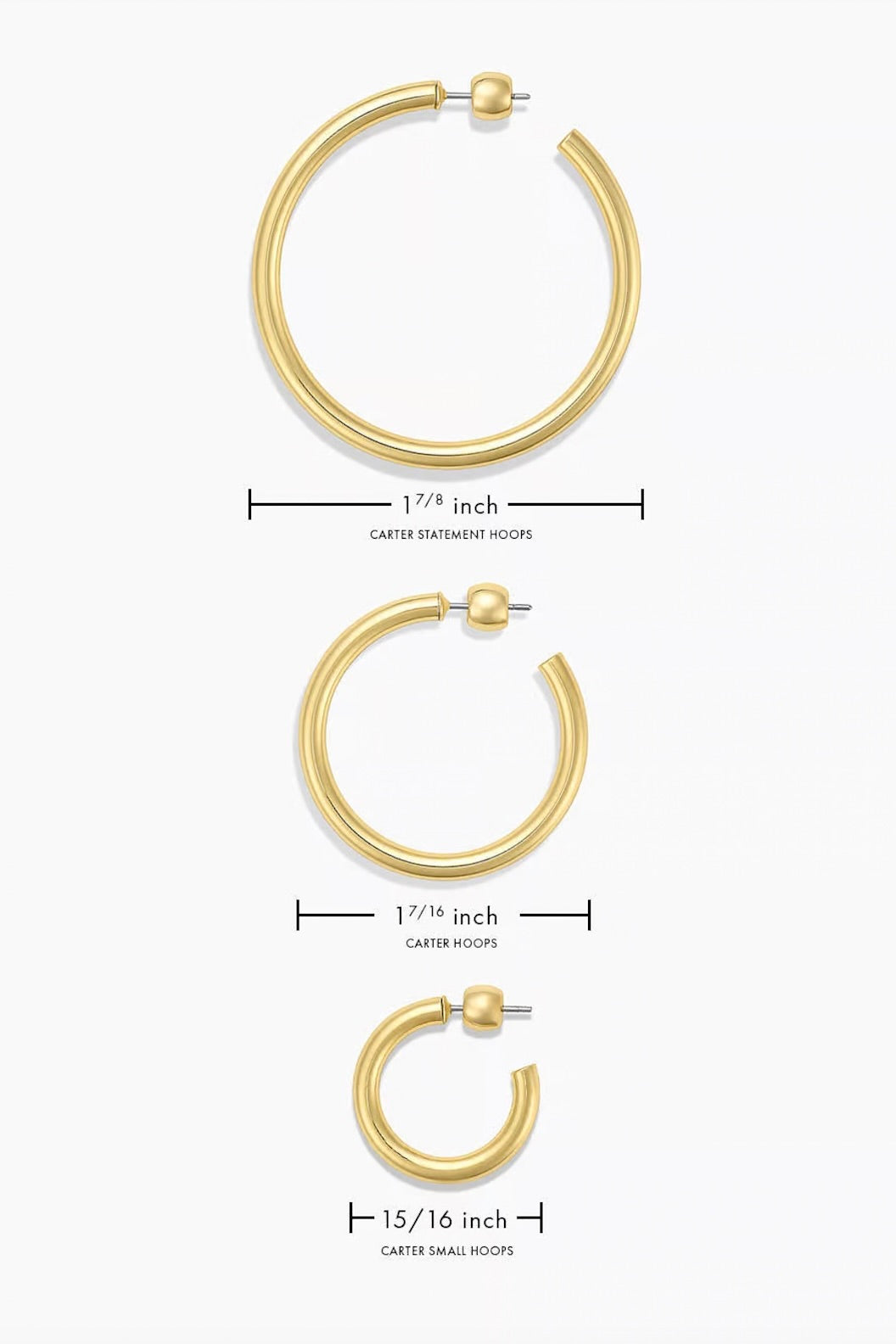 CARTER STATEMENT HOOPS- GLD