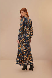 PINEAPPLE IKAT MAXI DRESS