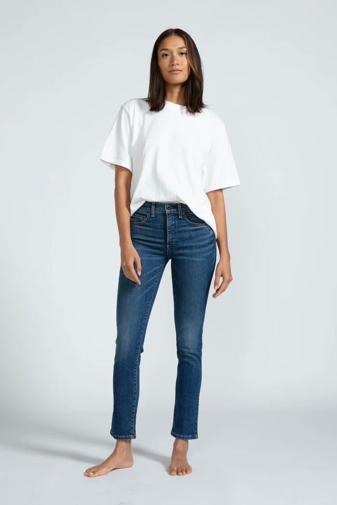 L'Agence Marjorie Mid-Rise Slouch Slim Straight Jeans