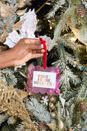 HOT PINK FRAME ORNAMENT