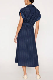 FIA BELTED STRIPE DRESS