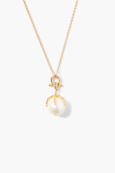 LARK NECKLACE- WHT PEARL