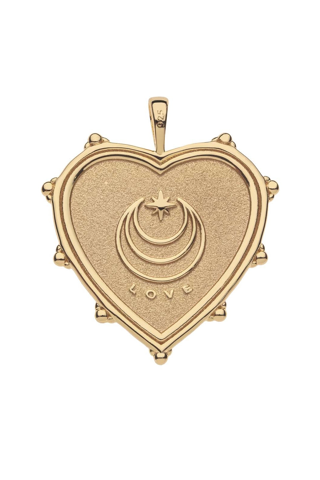 LOVE QUATREFOIL HEART PENDANT NECKLACE- DRAWN LINK CHAIN