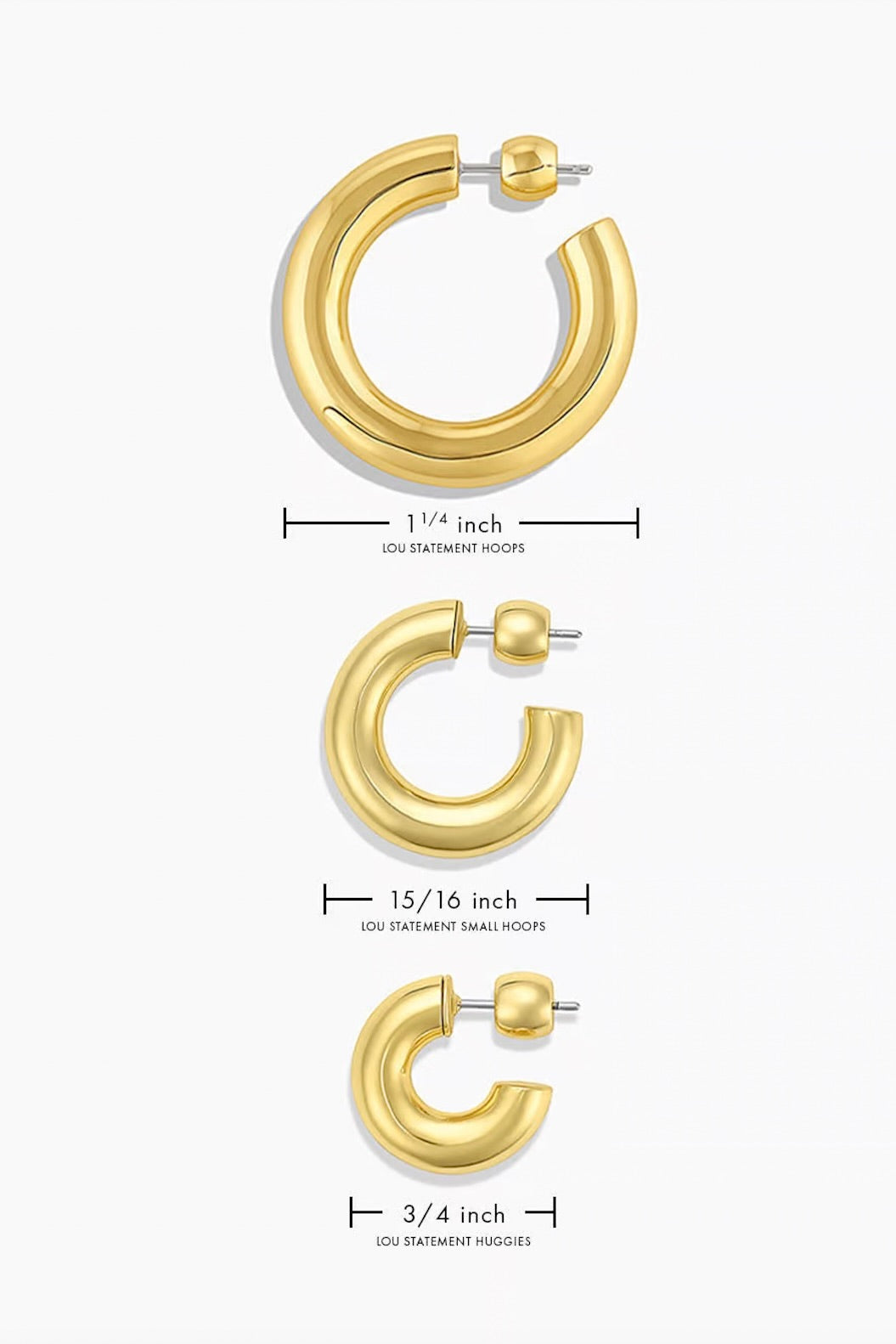 LOU STATEMENT SMALL HOOPS- GLD