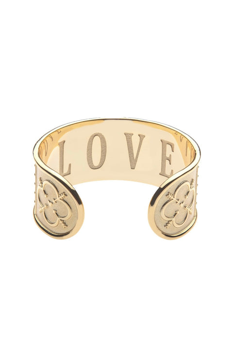 LOVE QUATREFOIL CUFF- GOLD