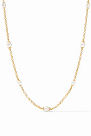 MARBELLA STATION NECKLACE- GLD/PEARL