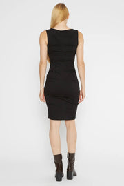 PONTE KNIT RUCHED DRESS