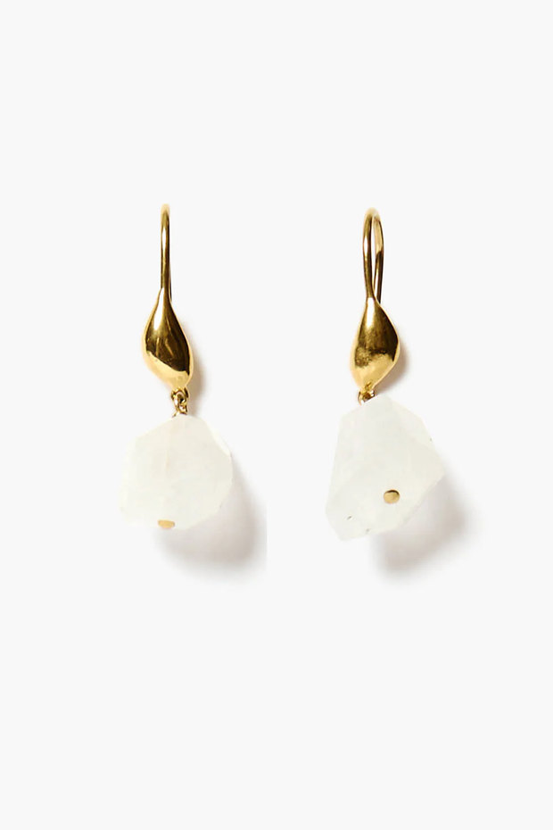 HAND CUT NUGGET DROP EARRINGS (EG-5871)