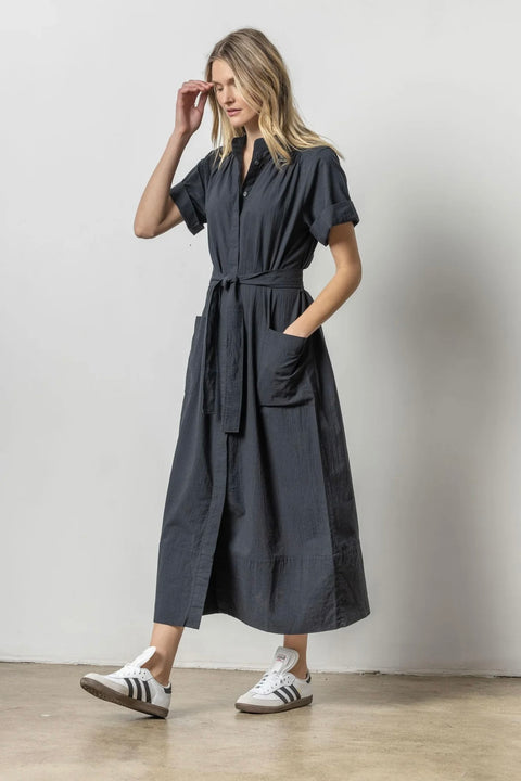 MAXI BUTTON DOWN DRESS (PA2698)