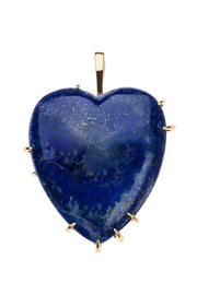 LOVE CARRY YOUR HEART LAPIS PENDANT- DRAWN LINK CHAIN