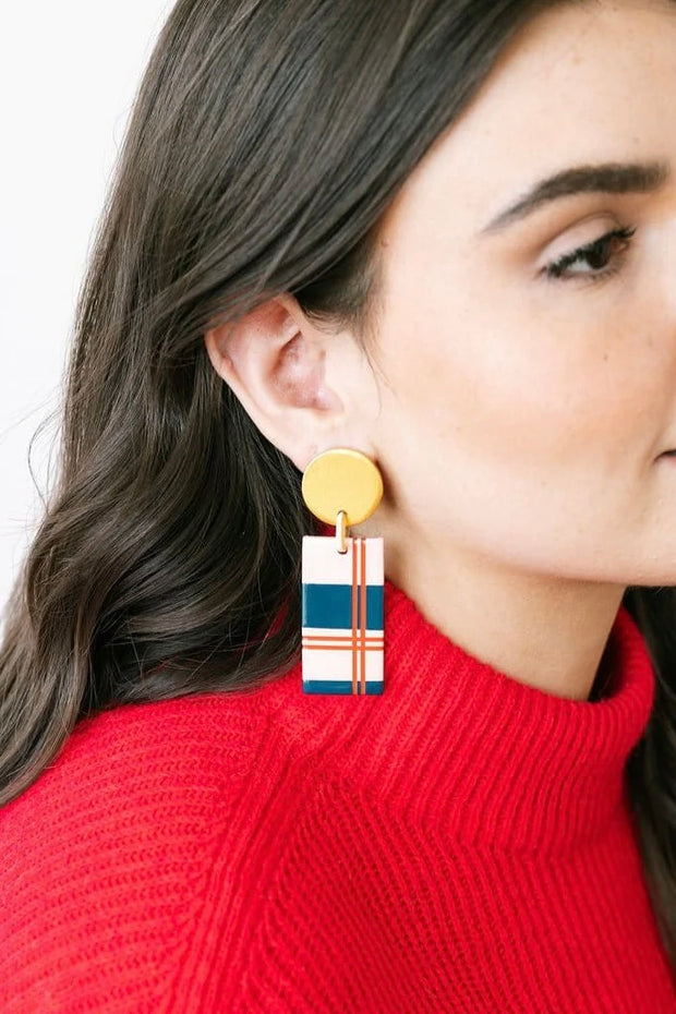 NUTCRACKER PLAID CABANA EARRINGS