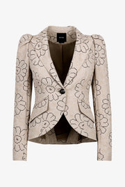 POUF SLV ONE BUTTON BLAZER