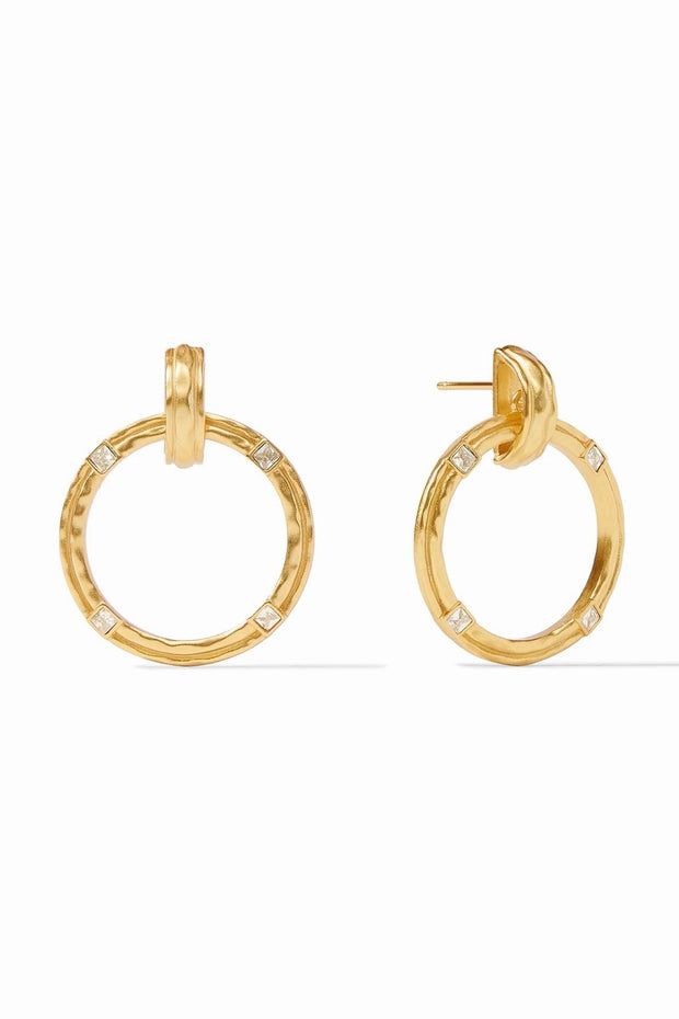 ASTOR DOORKNOCKER EARRING- GLD/CZ