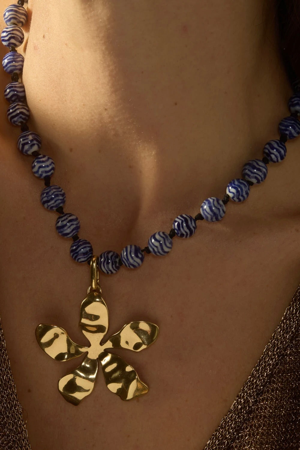 TANGIER PENDANT NECKLACE- BLUES