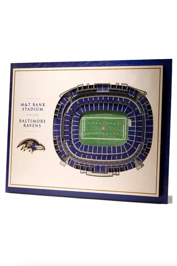 NFL STADIUM VIEW 3D RAVENS WALL ART (5 LAYER)