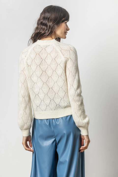 EASY POINTELLE CREWNECK SWEATER (PA2673)