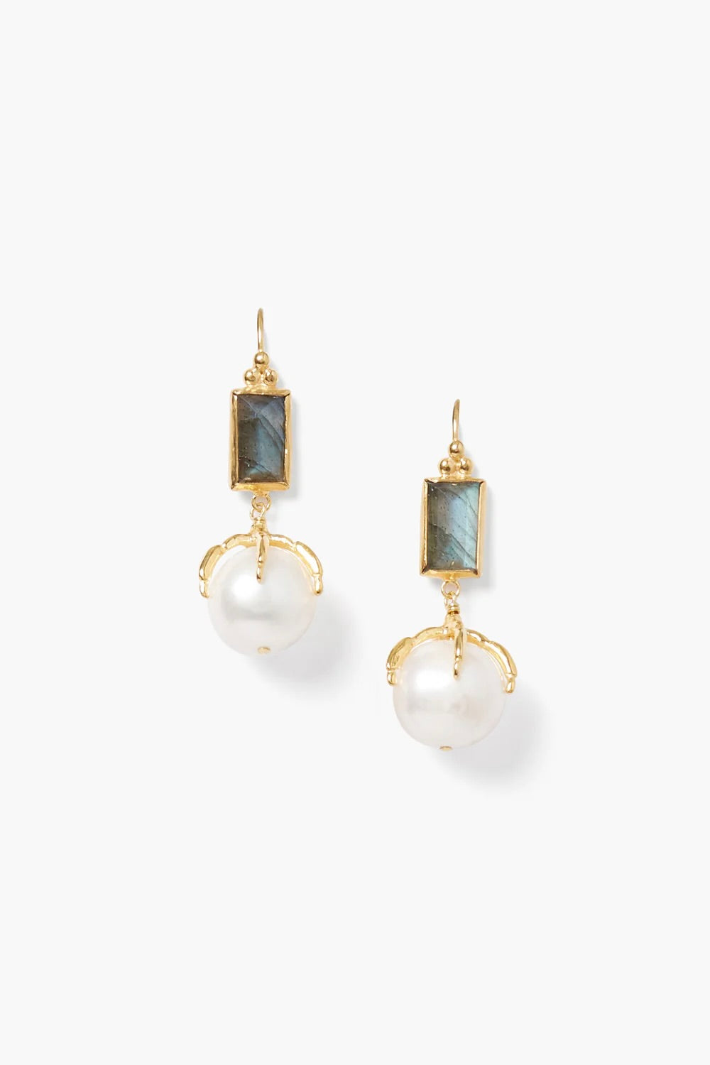 LARK DROP EARRINGS- WHT PEARL