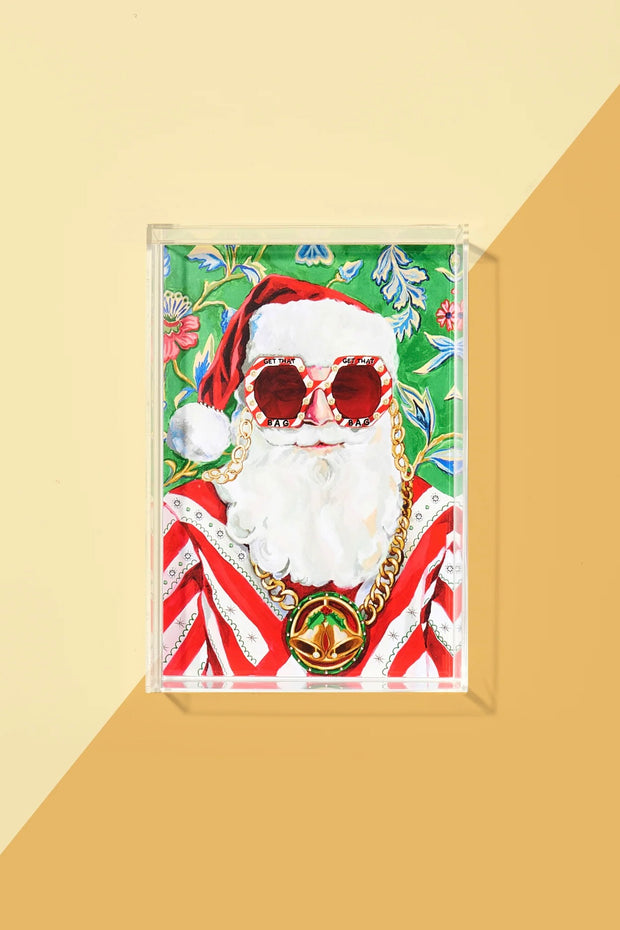 SWANKY SANTA SMALL ACRYLIC TRAY