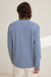 LS STRIPED CREWNECK