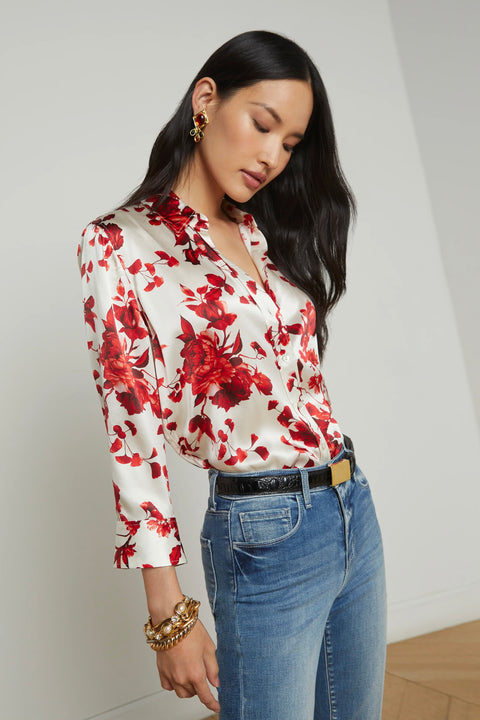 DANI 3/4 SLV BLOUSE (40126IKP)