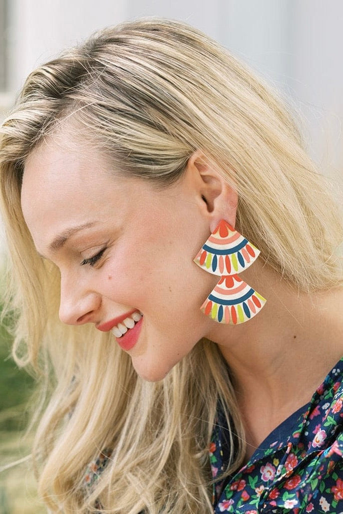 PIONEER DOUBLE TILE EARRINGS