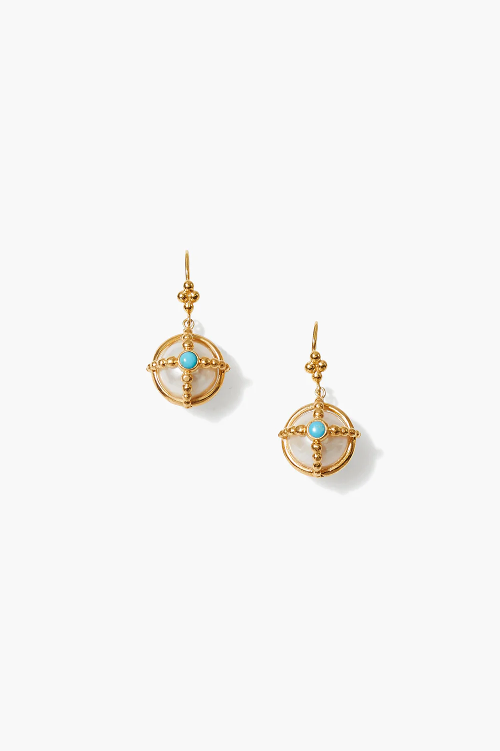 CAGED PEARL DROP EARRINGS (EG-5763)