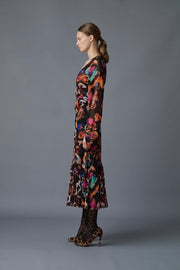 ELECTRIC GARDEN WRAP DRESS