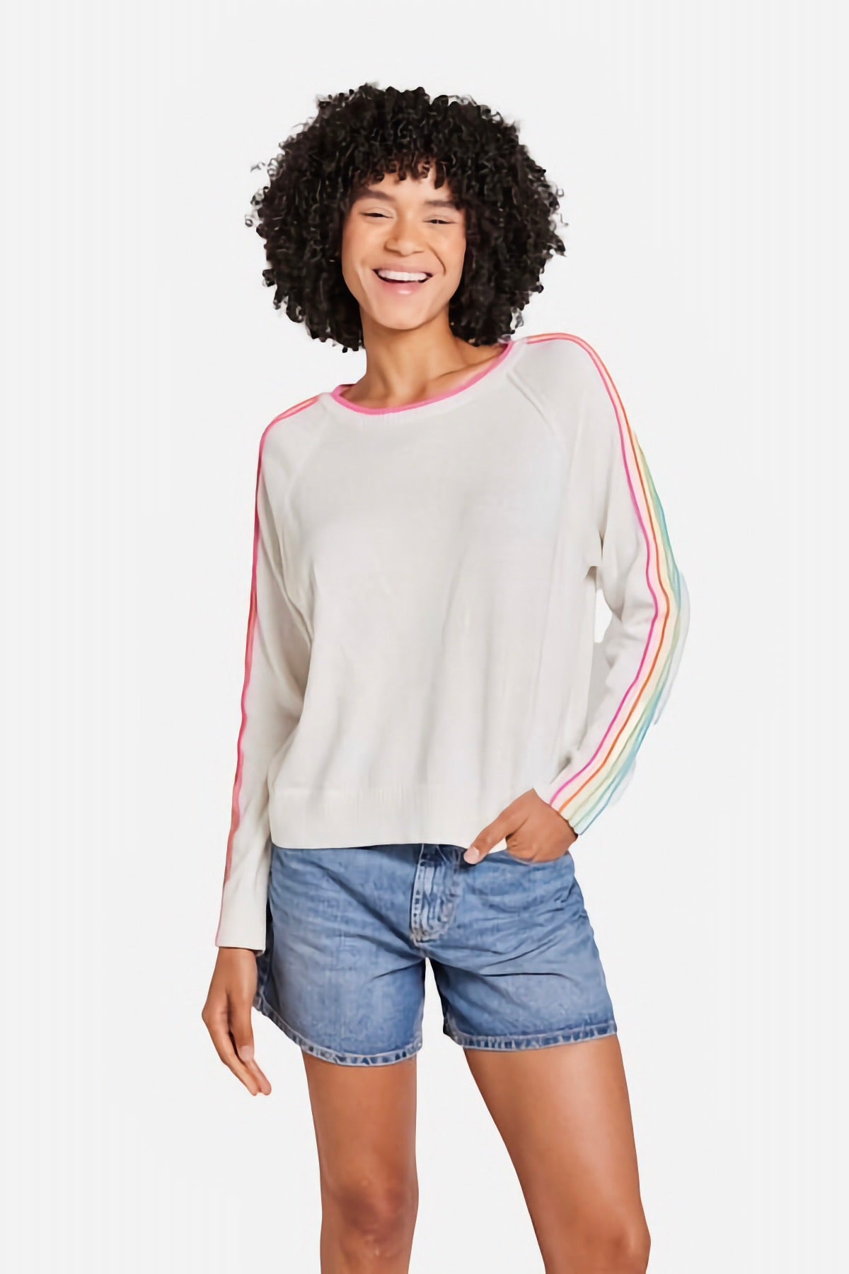 SPORTY STRIPE MINI SWEAT