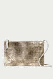 YASMINE RHINESTONE FLAT CLUTCH GOLD