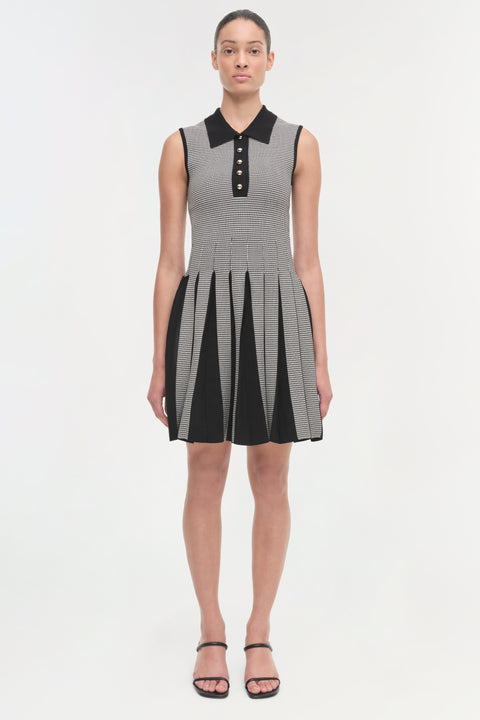 MELODIE PLEATED WRAP MINI DRESS