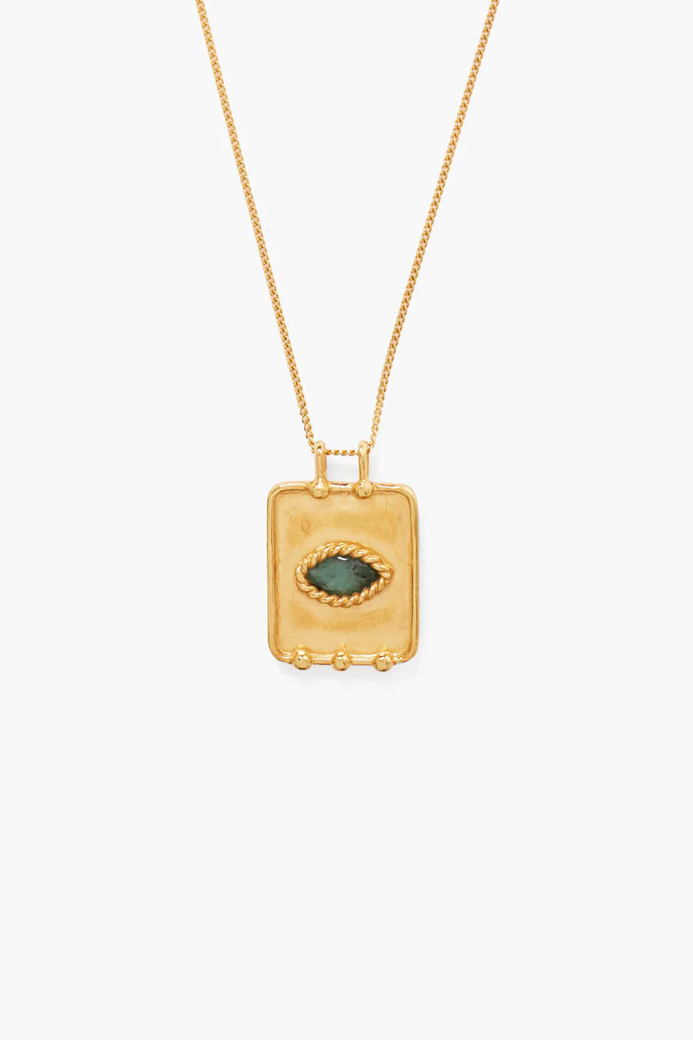 EMERALD MARQUE PENDANT NECKLACE (NG-15286)