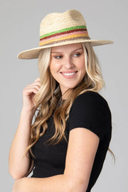 SUNRISE RAFFIA FEDORA