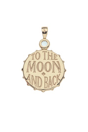 FOREVER BLK MOP MOON & BACK FACE NECKLACE- SATELLITE CHAIN