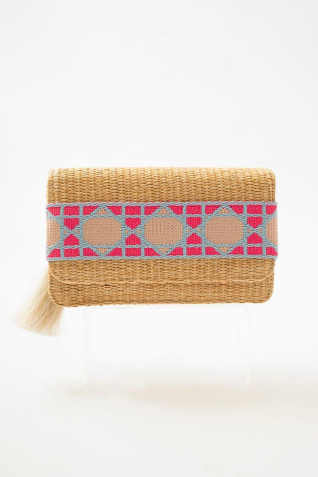 RUBY STRAW CLUTCH