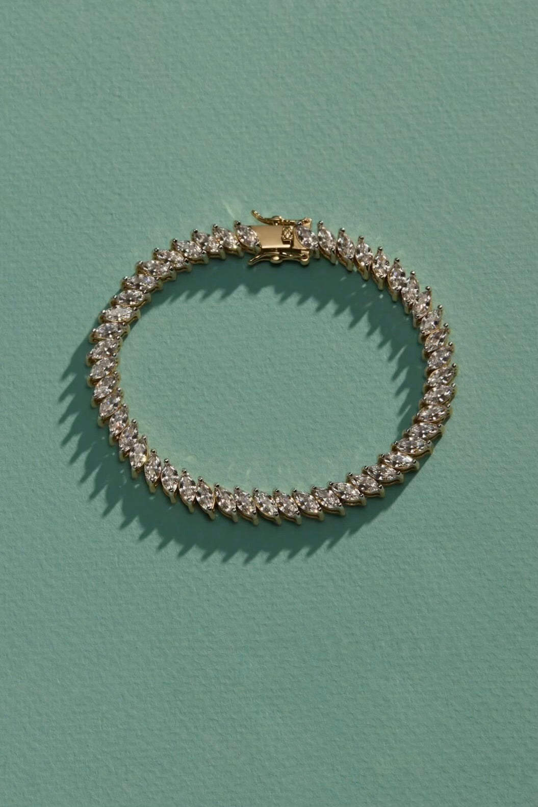 SANTI CRYSTAL BRACELET- GLD/CLEAR