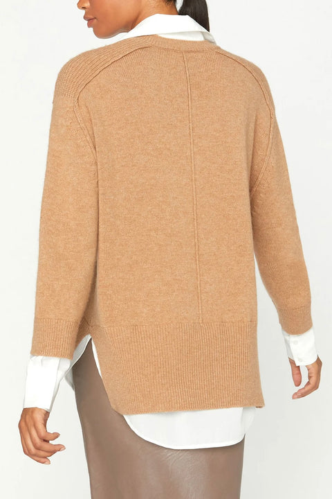 V-NECK LAYERED PULLOVER