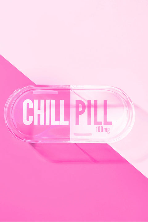 PINK CHILL PILL ACRYLIC TRAY