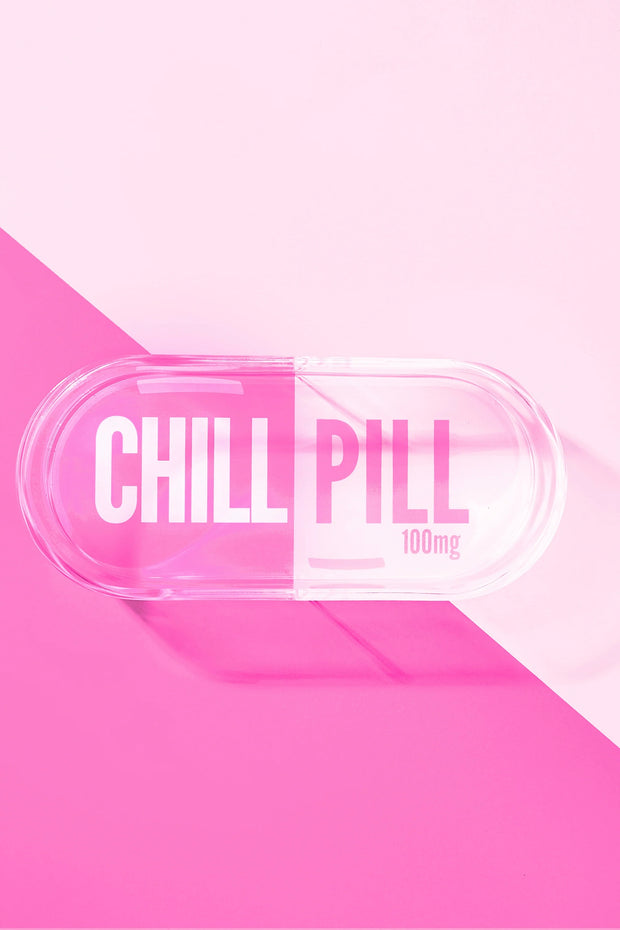 PINK CHILL PILL ACRYLIC TRAY