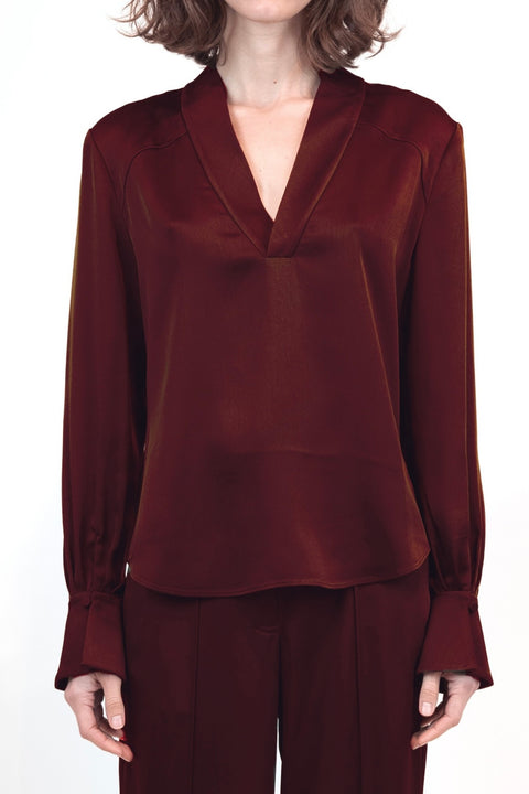 MAISEY L/S V NECK BLOUSE