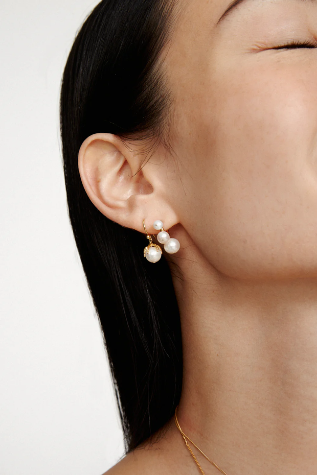 PENELOPE EARRINGS- WHT PEARL