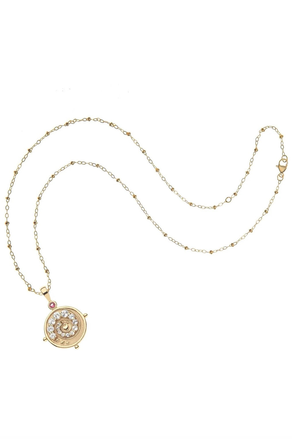 INSPIRATION PETITE EMBELLISHED COIN NECKLACE- SATELLITE CHAIN