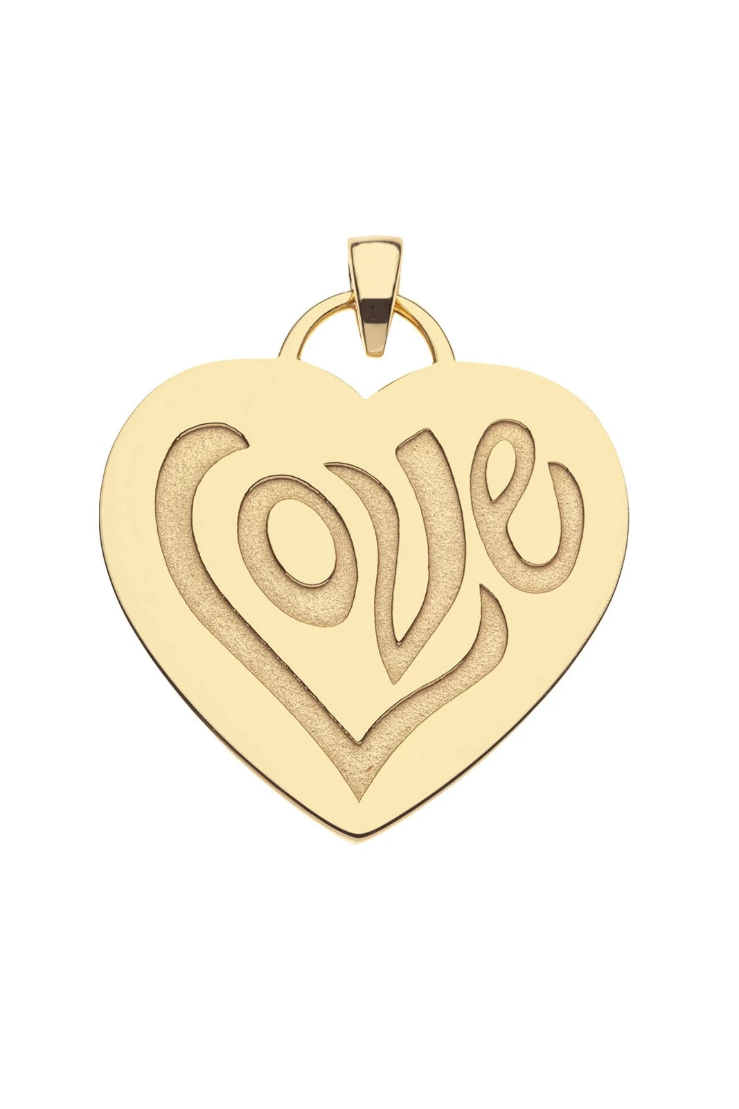 NEVER ENOUGH LOVE HEART PENDANT- DRAWN LINK CHAIN