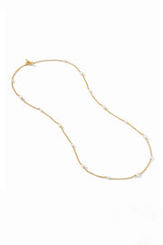 MARBELLA STATION NECKLACE- GLD/PEARL