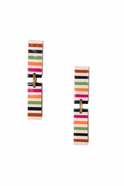 STRIPED COLORFUL ISABELLA EARRINGS