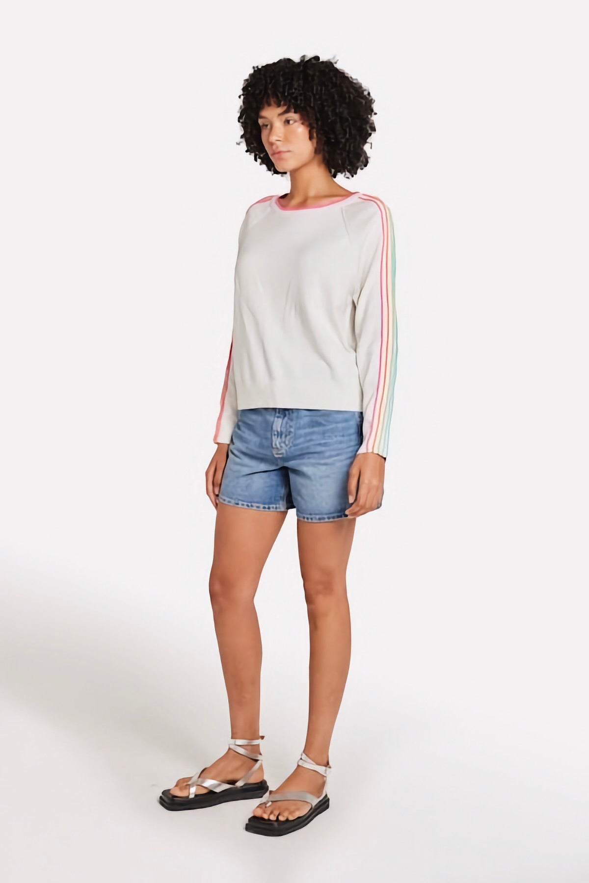 SPORTY STRIPE MINI SWEAT