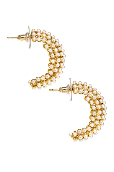 BLAKELY HOOP EARRINGS- PEARL