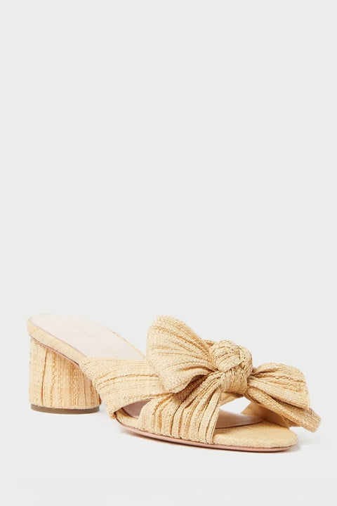 EMILIA PLEATED KNOT MULE NAT