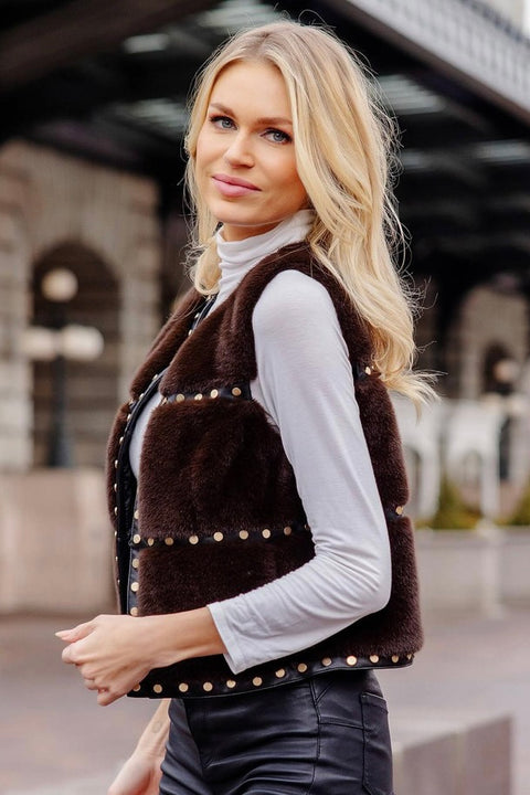 GISELLE STUDDED VEST