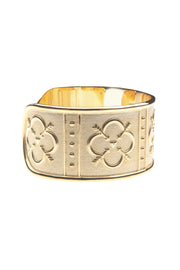 LOVE QUATREFOIL CUFF- GOLD