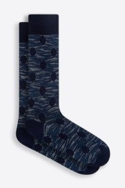 FASHION MERCERIZED SOCKS NAVY OS